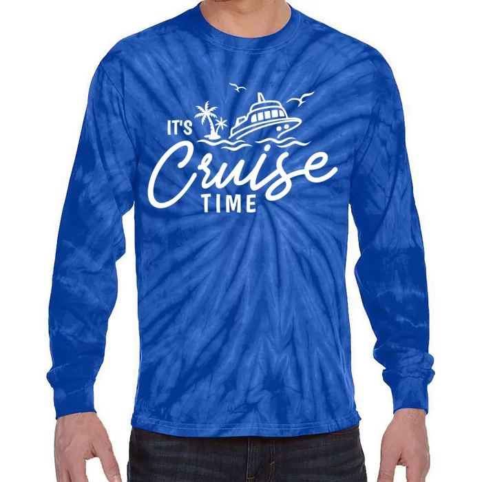 Its Cruise Time Funny Family Matching Gift Tie-Dye Long Sleeve Shirt