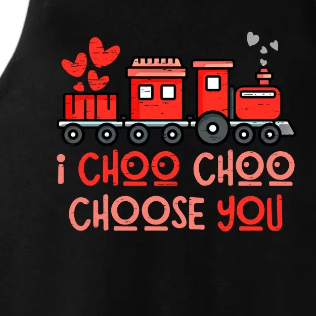 I Choo Train Lover Choo Choose You Valentine Gift Ladies Tri-Blend Wicking Tank