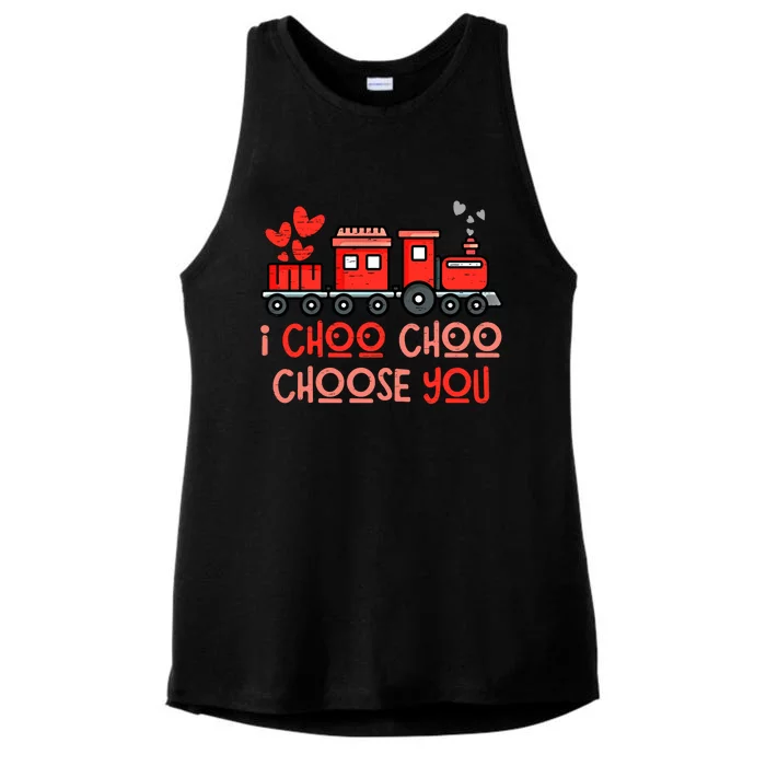 I Choo Train Lover Choo Choose You Valentine Gift Ladies Tri-Blend Wicking Tank