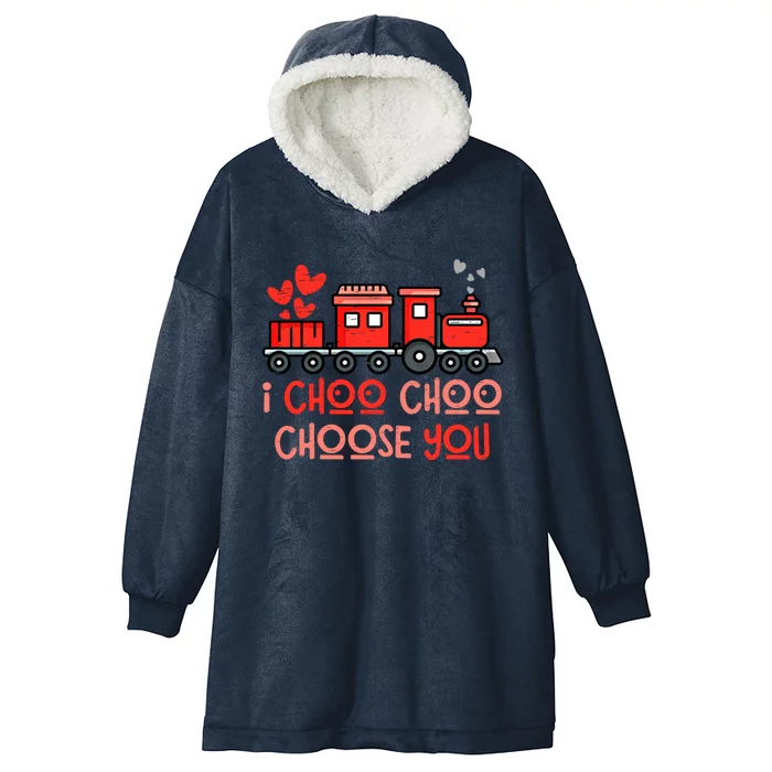 I Choo Train Lover Choo Choose You Valentine Gift Hooded Wearable Blanket