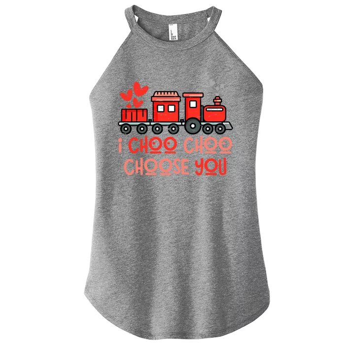 I Choo Train Lover Choo Choose You Valentine Gift Women’s Perfect Tri Rocker Tank