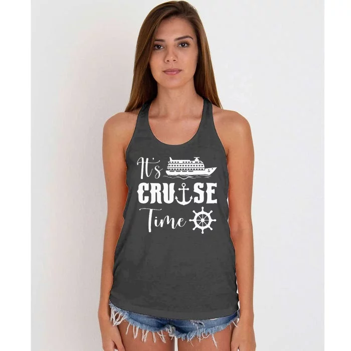 ItS Cruise Time Funny Cruise Lover Women's Knotted Racerback Tank