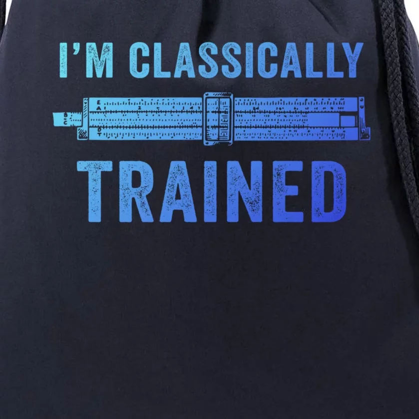 IM Classically Trained Slide Rule Mechanical Analog Gift Drawstring Bag