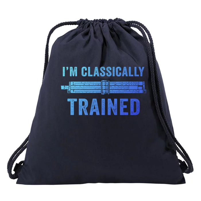 IM Classically Trained Slide Rule Mechanical Analog Gift Drawstring Bag