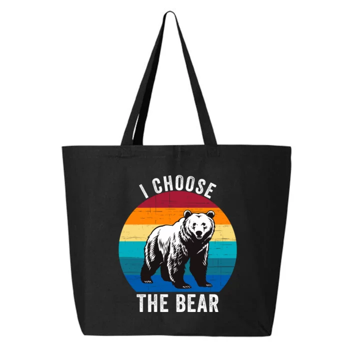 I Choose The Bear Women Overwhelmingly Choose The Bear Trendy Apparel 25L Jumbo Tote