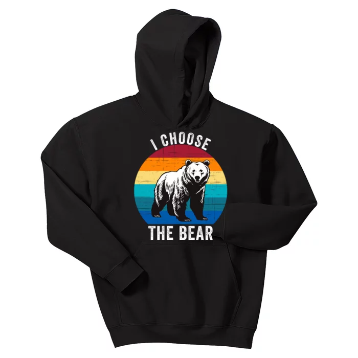 I Choose The Bear Women Overwhelmingly Choose The Bear Trendy Apparel Kids Hoodie