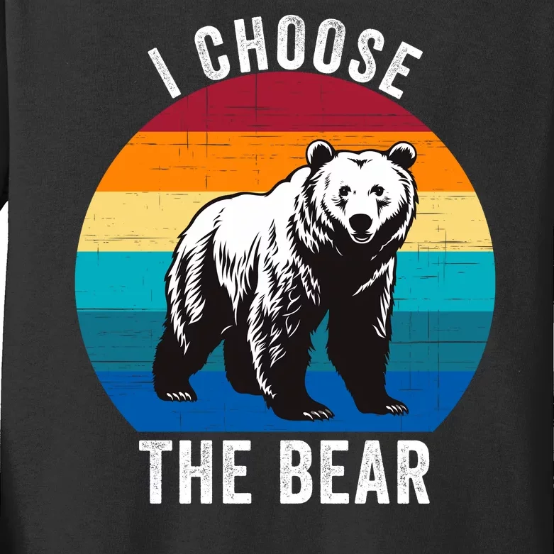 I Choose The Bear Women Overwhelmingly Choose The Bear Trendy Apparel Kids Long Sleeve Shirt