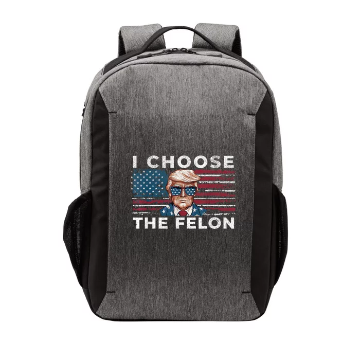 I Choose The Felon Funny Trump 2024 Republican Patriot Vector Backpack