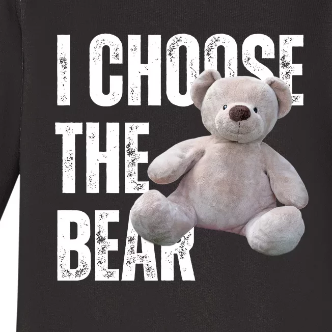 I Choose The Bear Baby Long Sleeve Bodysuit