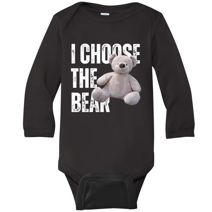 I Choose The Bear Baby Long Sleeve Bodysuit