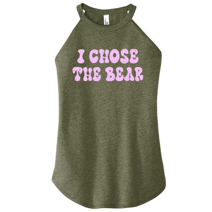 I Choose The Bear In The Woods Women’s Perfect Tri Rocker Tank