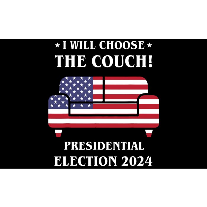 I Choose The Couch Presidential Election 2024 Funny Bumper Sticker