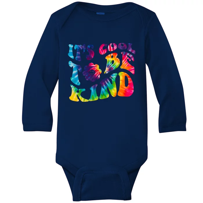 It's Cool To Be Kind Colorful Dye Baby Long Sleeve Bodysuit