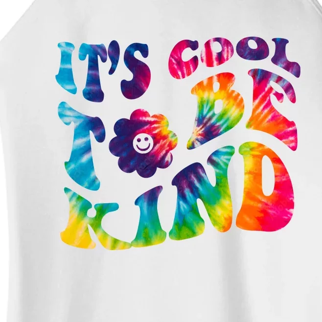 It's Cool To Be Kind Colorful Dye Women’s Perfect Tri Rocker Tank