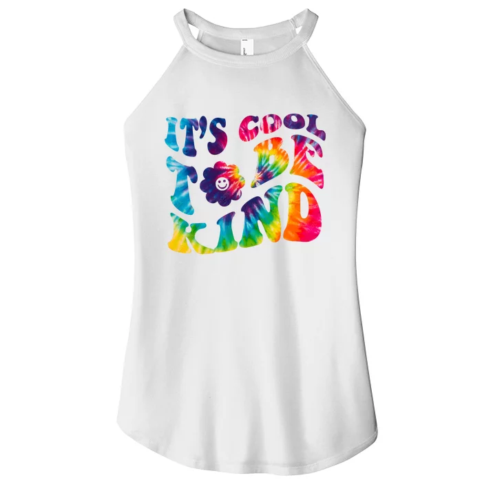 It's Cool To Be Kind Colorful Dye Women’s Perfect Tri Rocker Tank