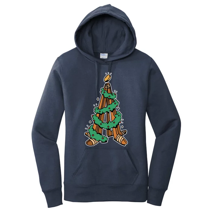 IceHockey Christmas Tree Ornats Funny Xmas Meaningful Gift Women's Pullover Hoodie