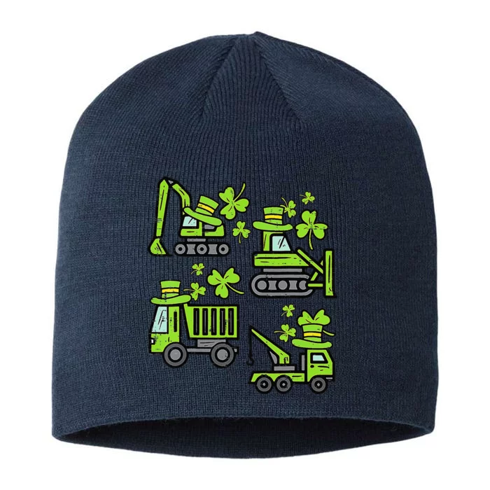 Irish Construction Truck Crane St Patricks Day 8 1/2in Sustainable Knit Beanie