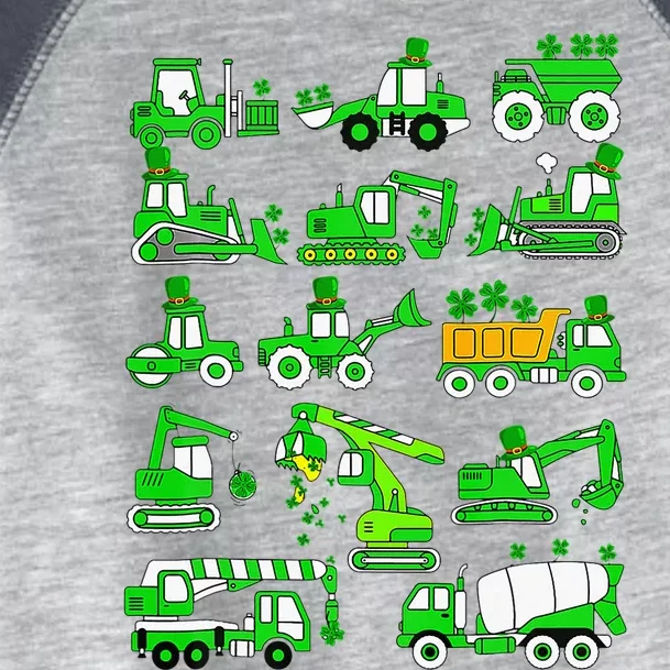 Irish Construction Truck St Patricks Day Crane Toddler Fine Jersey T-Shirt