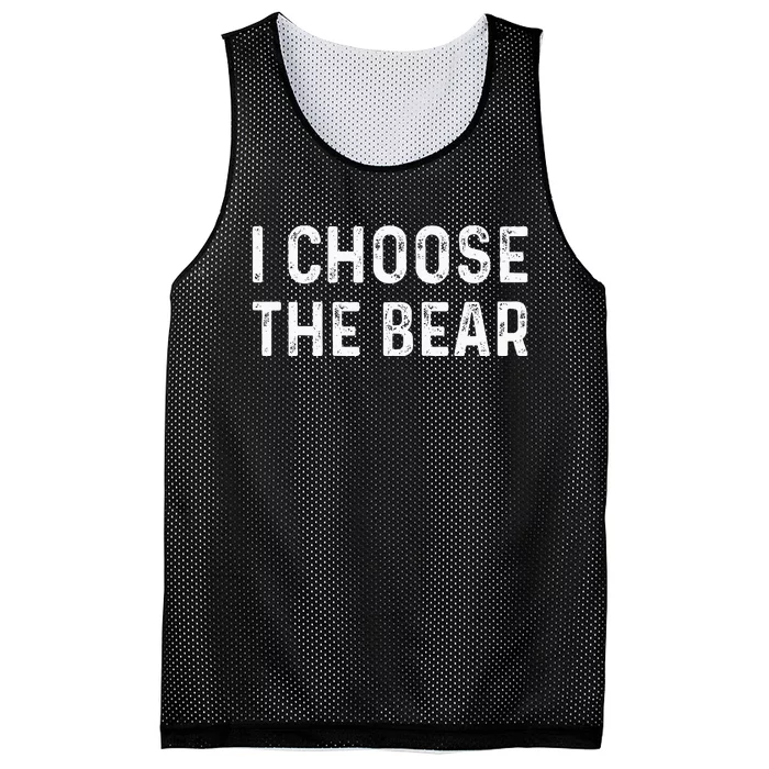 I Choose The Bear Mesh Reversible Basketball Jersey Tank