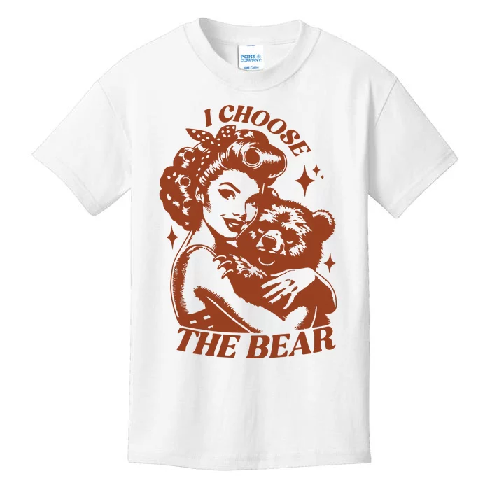 I Choose The Bear Woman Rights Kids T-Shirt