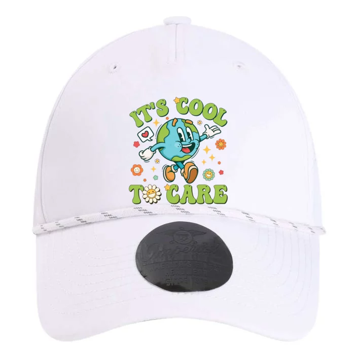 ItS Cool To Care Earth Day 2024 Retro Groovy Teacher Performance The Dyno Cap