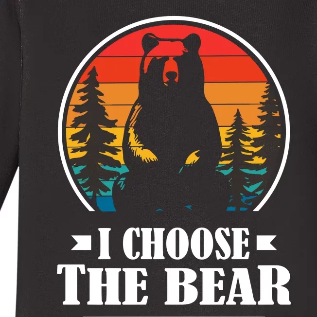 I Choose The Bear Baby Long Sleeve Bodysuit