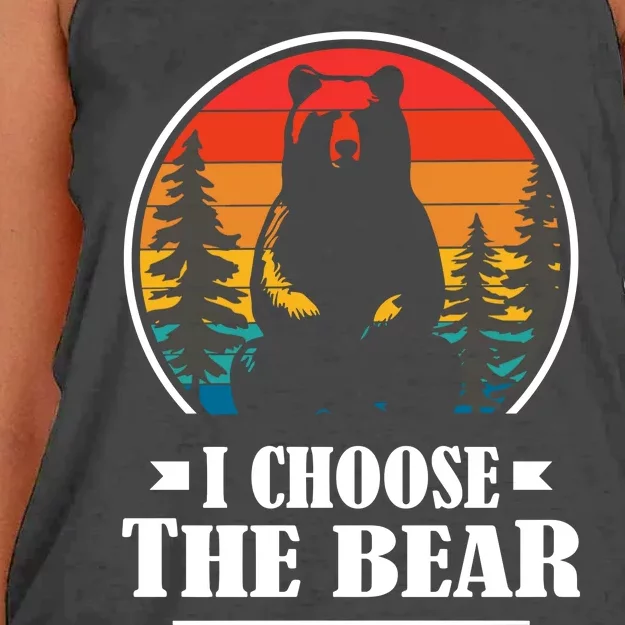 I Choose The Bear Women's Knotted Racerback Tank