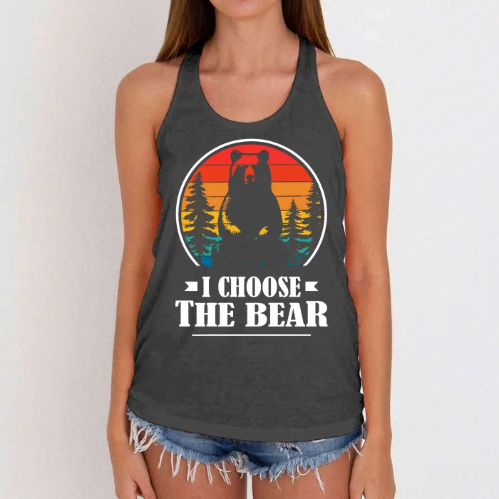 I Choose The Bear Women's Knotted Racerback Tank