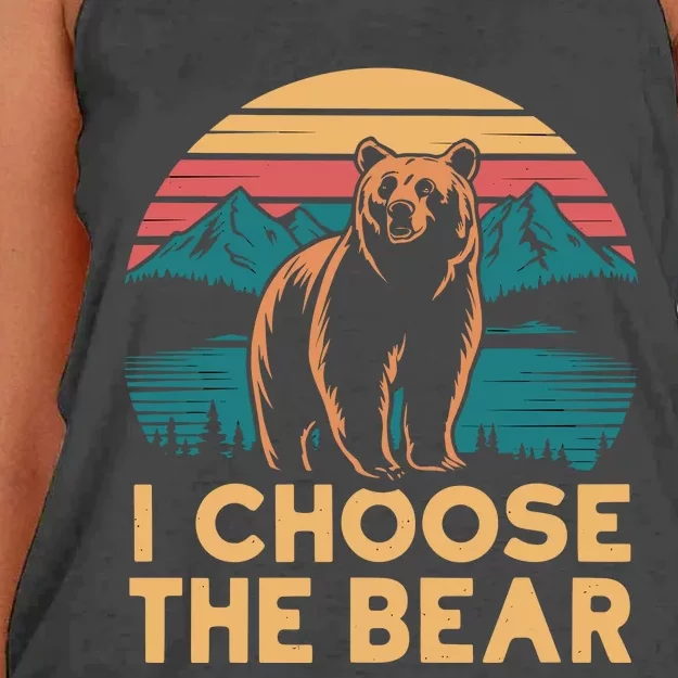 I Choose The Bear Women's Knotted Racerback Tank