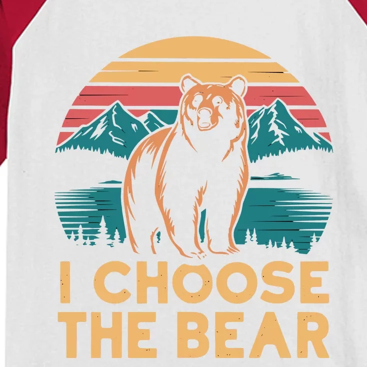 I Choose The Bear Kids Colorblock Raglan Jersey