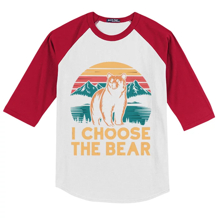 I Choose The Bear Kids Colorblock Raglan Jersey