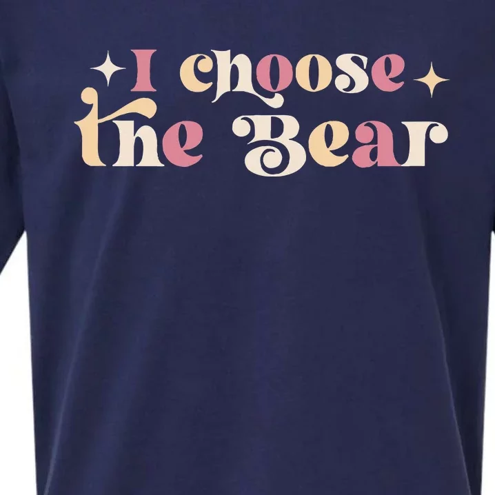 I Choose The Bear In The Woods Powerful Bear Sueded Cloud Jersey T-Shirt