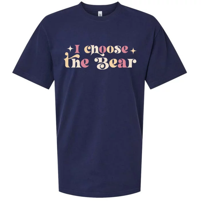 I Choose The Bear In The Woods Powerful Bear Sueded Cloud Jersey T-Shirt