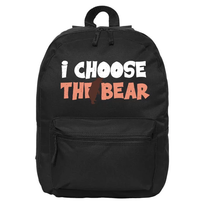 I Choose The Bear 16 in Basic Backpack