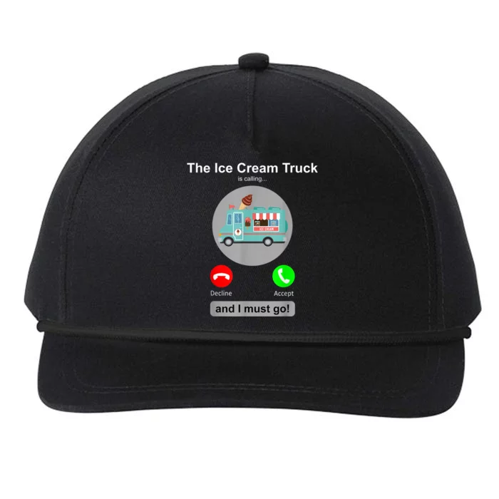 Ice Cream Truck Funny Ice Cream Truck Lover Gift Snapback Five-Panel Rope Hat