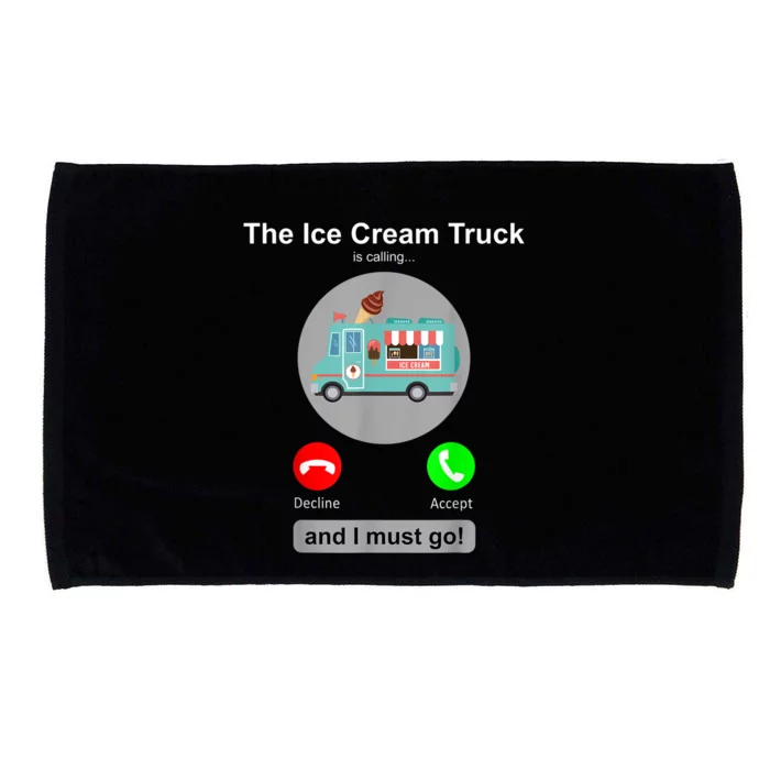 Ice Cream Truck Funny Ice Cream Truck Lover Gift Microfiber Hand Towel