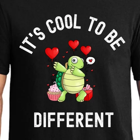 ItS Cool To Be Different Autism Awareness Dabbing Turtle Gift Pajama Set