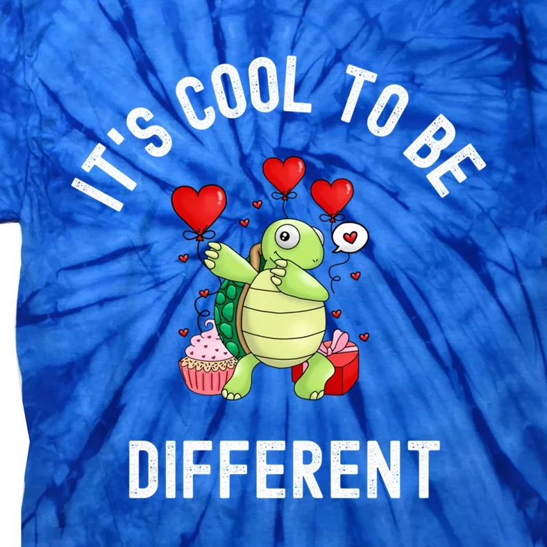 ItS Cool To Be Different Autism Awareness Dabbing Turtle Gift Tie-Dye T-Shirt