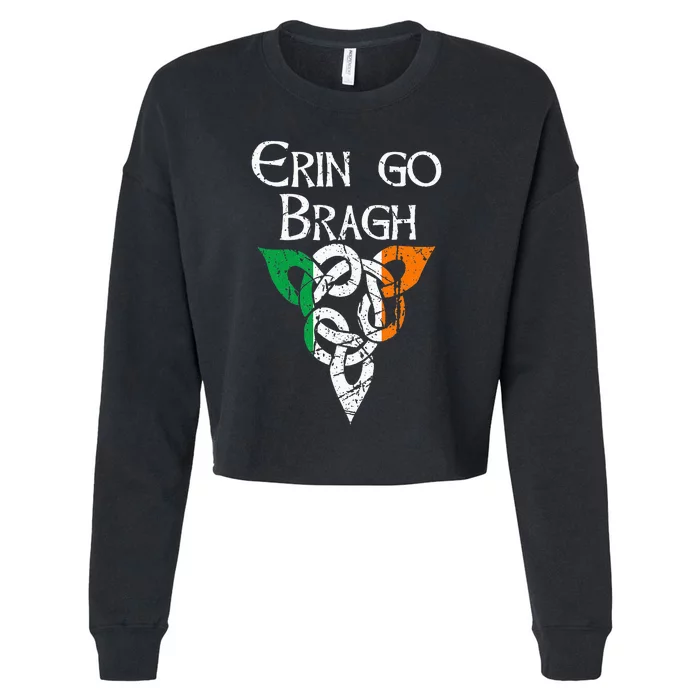 Ireland Celtic Trinity Knot Triquetra Irish Erin Go Bragh Cropped Pullover Crew