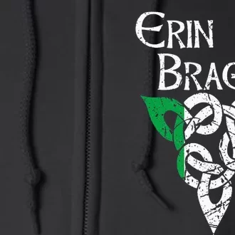 Ireland Celtic Trinity Knot Triquetra Irish Erin Go Bragh Full Zip Hoodie