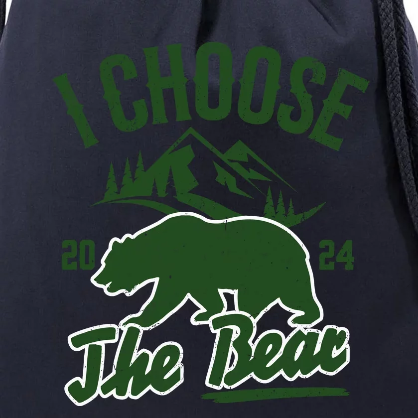 I Choose The Bear Drawstring Bag