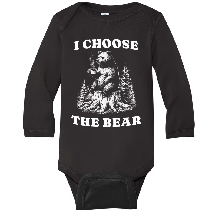 I Choose The Bear Baby Long Sleeve Bodysuit