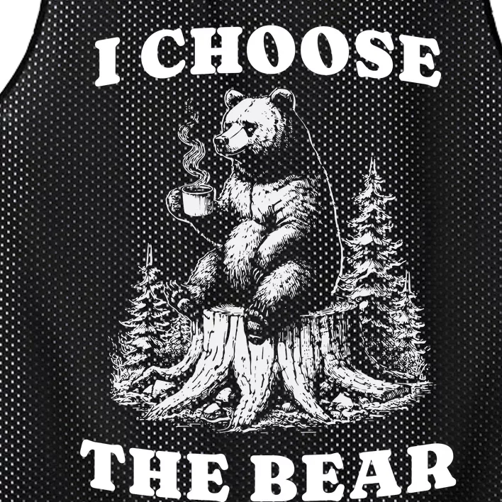 I Choose The Bear Mesh Reversible Basketball Jersey Tank