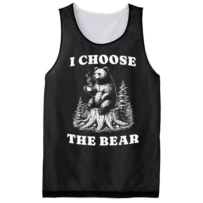 I Choose The Bear Mesh Reversible Basketball Jersey Tank