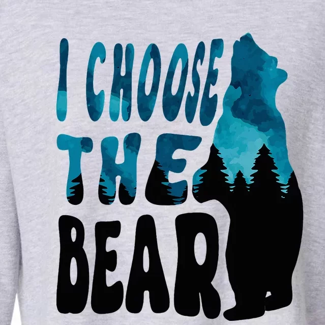 I Choose The Bear 2024 Bear In The Camp Cropped Pullover Crew