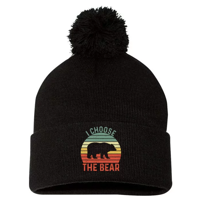 I Choose The Bear 2024 Pom Pom 12in Knit Beanie