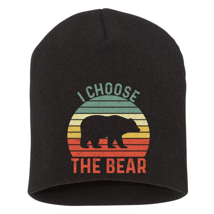 I Choose The Bear 2024 Short Acrylic Beanie