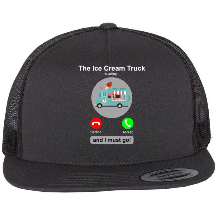 Ice Cream Truck Funny Ice Cream Truck Lover Gift Flat Bill Trucker Hat