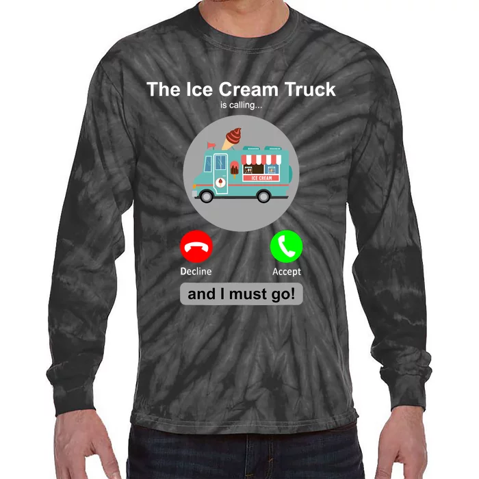 Ice Cream Truck Funny Ice Cream Truck Lover Gift Tie-Dye Long Sleeve Shirt