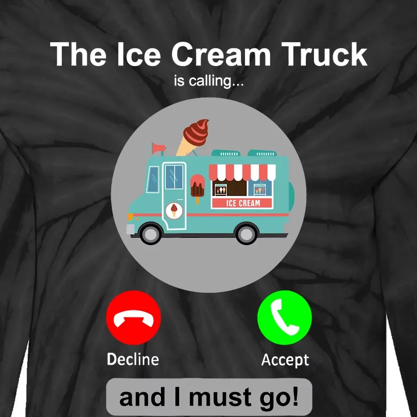 Ice Cream Truck Funny Ice Cream Truck Lover Gift Tie-Dye Long Sleeve Shirt